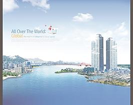 海濱城市圖片