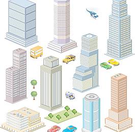 卡通城市建筑圖片