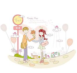 給女生獻花的男生圖片