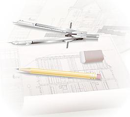 城市建筑別墅設(shè)計(jì)圖矢量圖片