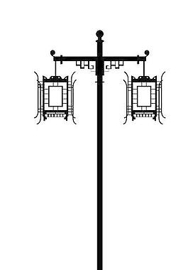 苏州中式路灯图片