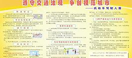 遵守交通法規(guī) 爭創(chuàng)模范城市板報圖片