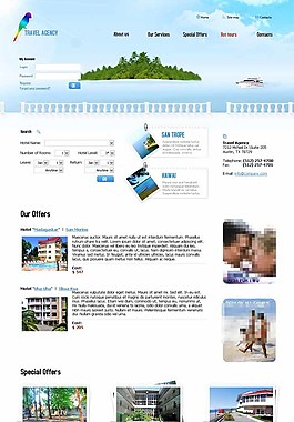 海上綠洲旅行網頁模板
