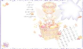 2009年天使祝福臺(tái)歷3月圖片