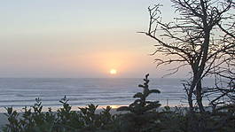 夕陽在俄勒岡海岸股票視頻