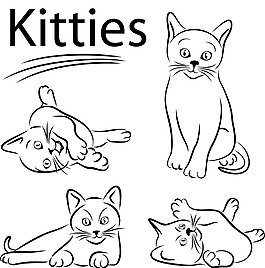 手绘猫咪
