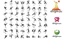 2010亞運(yùn)會(huì)體育圖標(biāo)及二級(jí)圖標(biāo)矢量素材