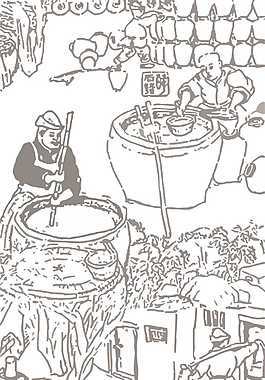 中國歷史文化釀酒圖CDR文件下載圖