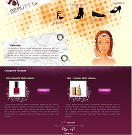 女性化妝品網(wǎng)頁模板下載