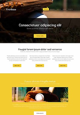 棒球比賽HTML5網頁模板