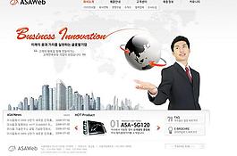商務科技化網(wǎng)頁設計模板