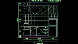 cad設計之廚房圖片