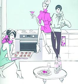 品位生活的廚房女性圖片