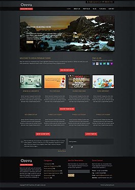 黑色魅力商務(wù)html5模板