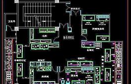 中西餐厅厨房设计平面图cad制作图片