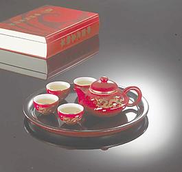 彩釉 茶具图片
