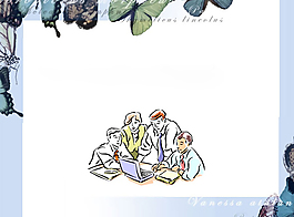 商務(wù)討論P(yáng)PT模板背景