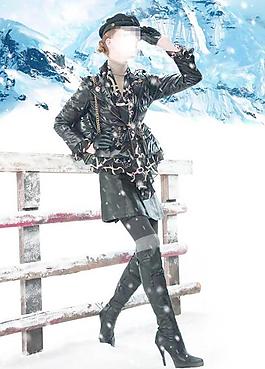 羽絨服模特圖片