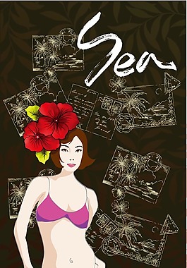 矢量美人圖