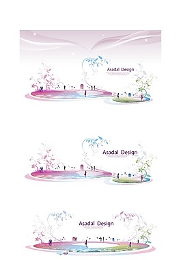 韓式花紋背景