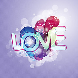 LOVE藝術字矢量素材
