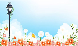 小花PPT模板