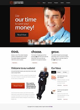 企業客戶服務中心HTML5模板