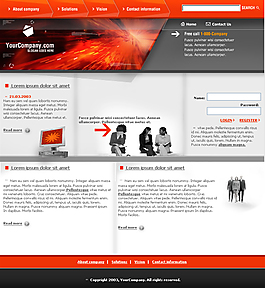 紅色系公司模板