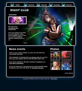 夜总会CSS网页模板