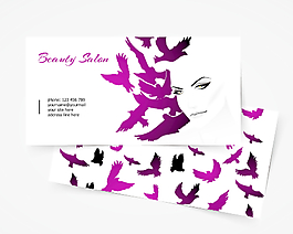 精湛的美容美發(fā)商務(wù)卡片矢量素材07