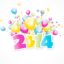 2014彩色氣球背景矢量
