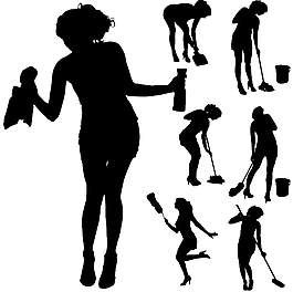 清潔的女人剪影矢量05設(shè)計(jì)創(chuàng)意