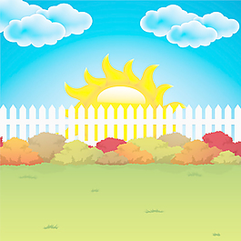 夏天的太阳矢量动画背景03