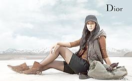 迪奧 冬裝 女模圖片