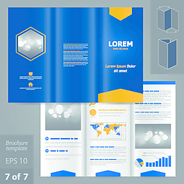 創造性的商業手冊和小冊子設計矢量圖05