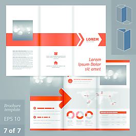 創造性的商業手冊和小冊子設計矢量圖03