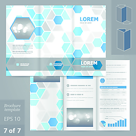 創造性的商業手冊和小冊子設計矢量圖02