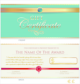 創(chuàng)意禮品證書模板矢量05