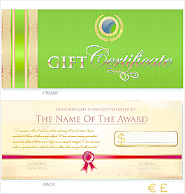 創(chuàng)意禮品證書模板矢量01