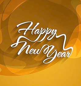 新年快樂的文字與背景矢量03假期