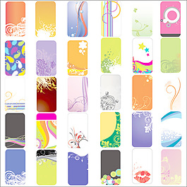 常見的卡片背景矢量圖形