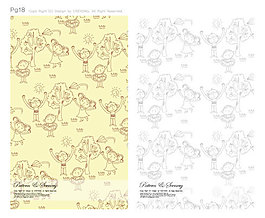 可愛的孩子5元素背景矢量圖形