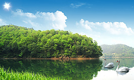 寧靜湖面