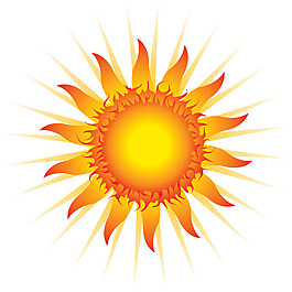 可愛的太陽矢量