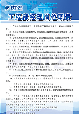 工程部經理崗位職責