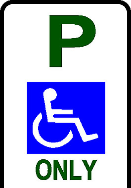 殘疾人停車標(biāo)志剪貼畫