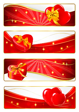 浪漫的valentine39s天矢量元素