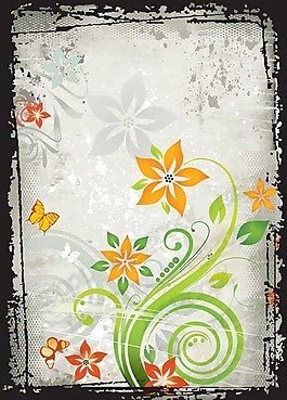 實(shí)用時(shí)尚花紋矢量