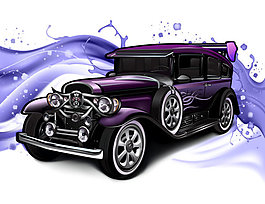 經(jīng)典卡通車02矢量素材