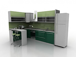 綠色柜子3D模型